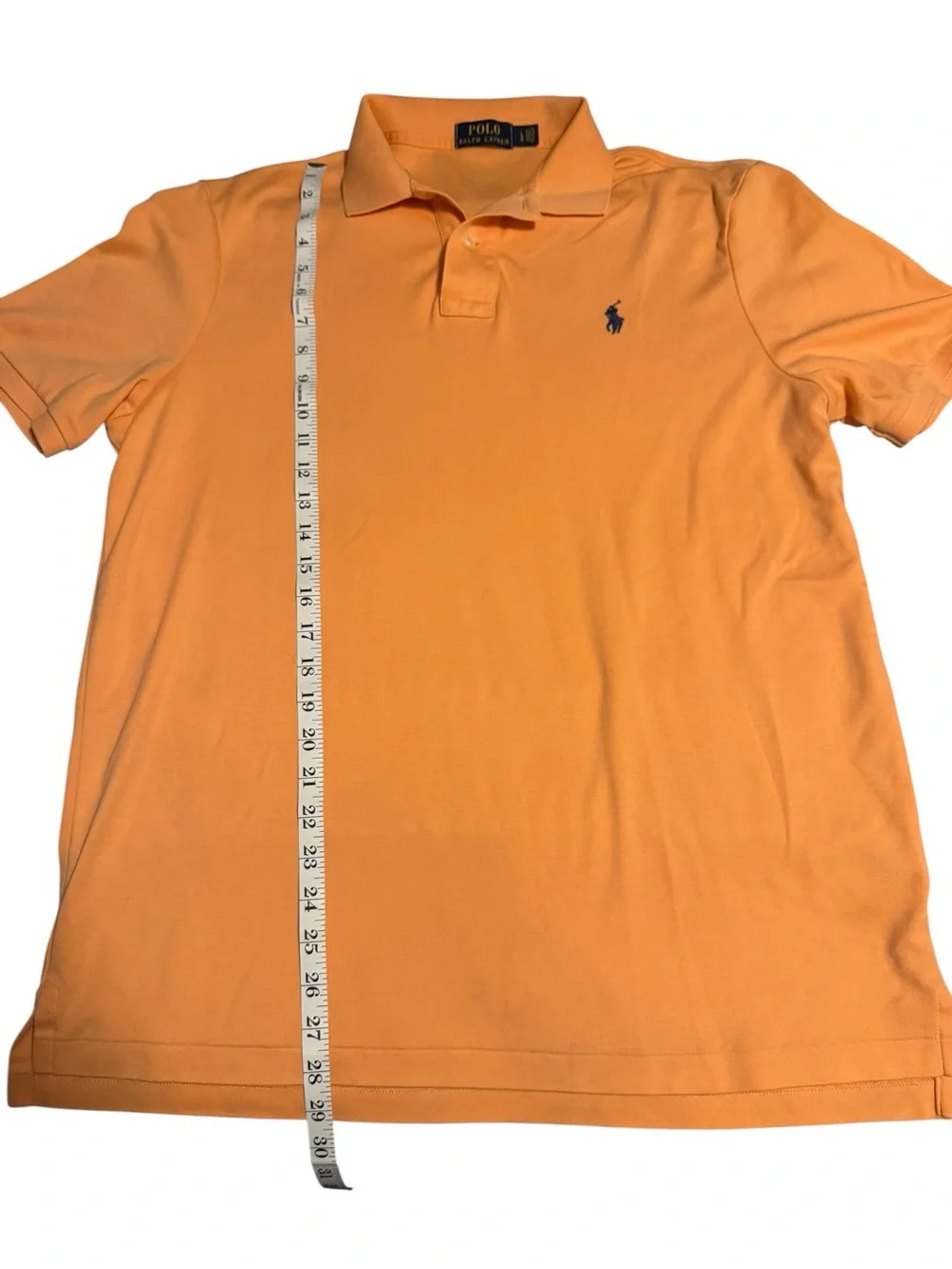 Polo by Ralph Lauren Peach Short Sleeve Classic Golf Polo Shirt Navy Pony Logo